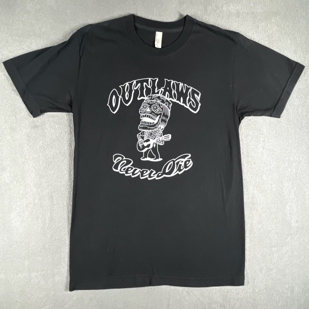 Outlaws Never Die Graphic Tee Size M American Apparel‎ Made in USA StreetcoreI